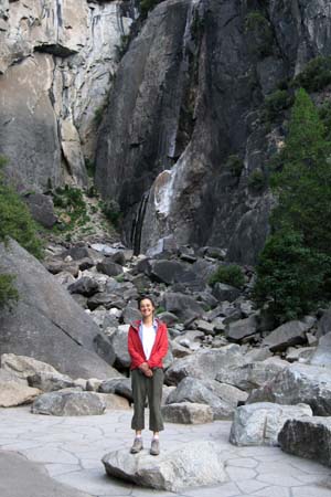 16 Rebecca in front of yosemite falls